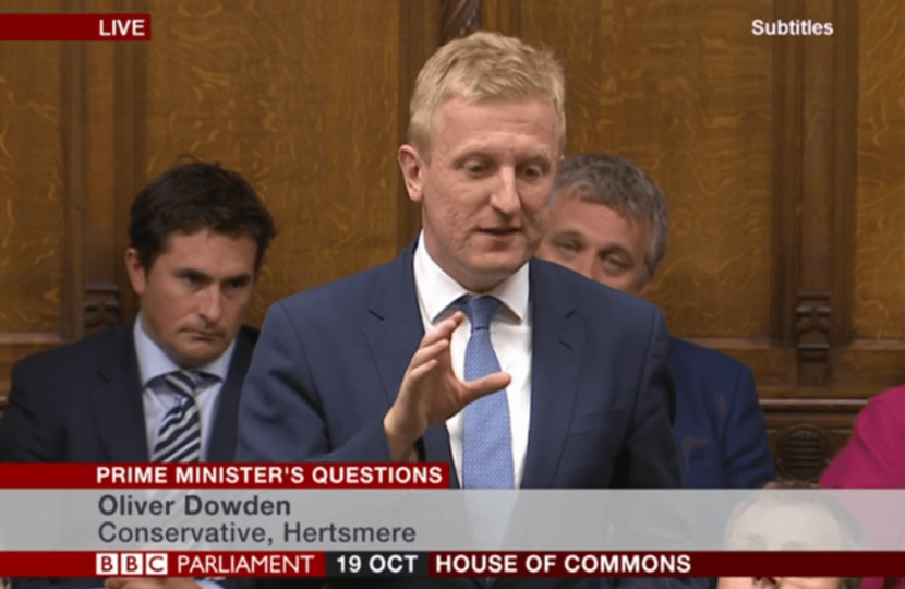 Oliver Dowden MP at PMQs - 19.10.16