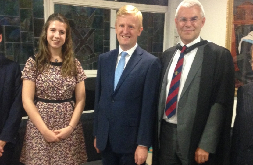 Oliver Dowden MP at Parmiter's School Senior Speech Night 2016