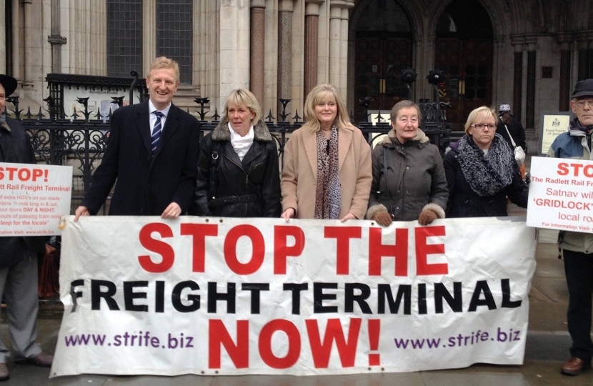 Oliver Dowden MP RRFT Demonstration outside the Royal Courts of Justice