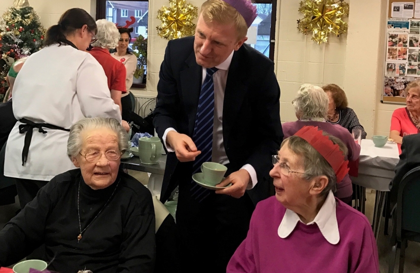 Oliver Dowden MP at the Potters Bar Sixty Plus Club 2016 Christmas Lunch 