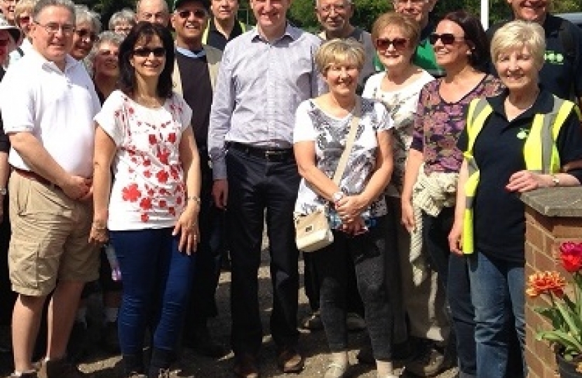 Oliver Dowden MP with the Aldenham Walking Club - May 2016