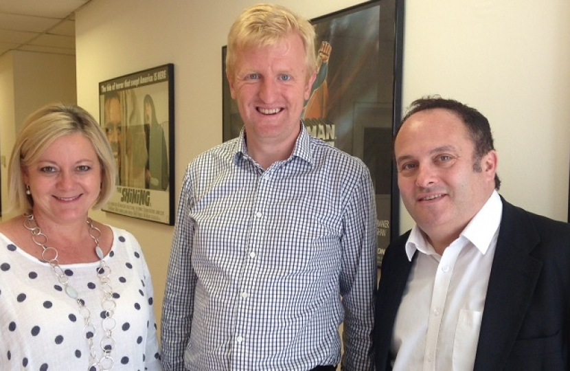 Oliver Dowden MP with Cllr Morris Bright at Visit Herts - June 2016