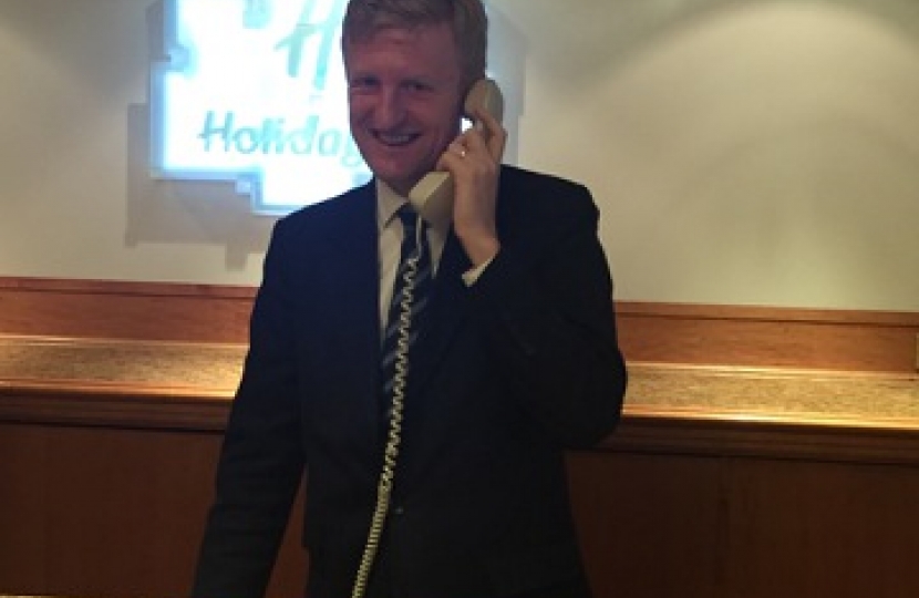 Oliver Dowden MP at the Elstree Holiday Inn