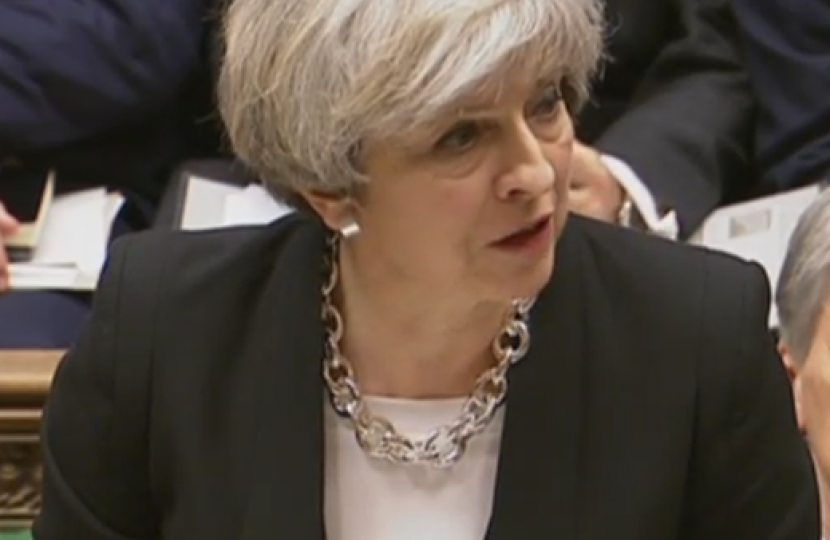 Prime Minister Theresa May addressing the Commons on 23 March 2017