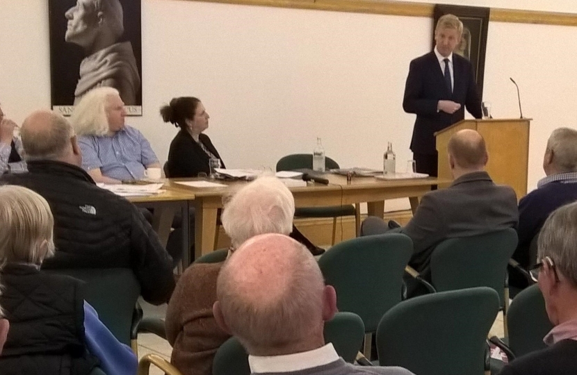 Oliver Dowden addressing the Bushey Forum