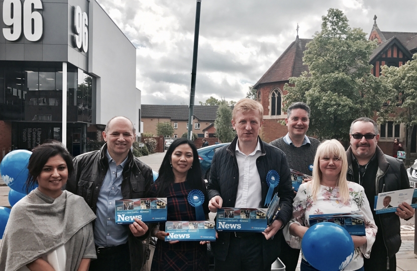 Oliver campaigning for GE17