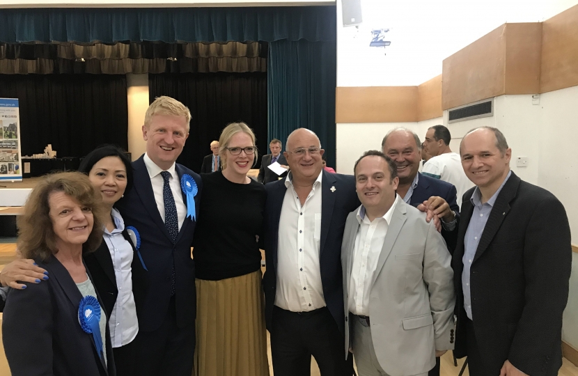 Oliver Dowden MP with Hertsmere Borough Councillors