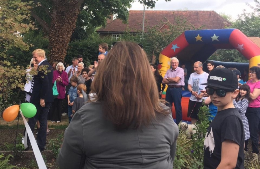 Oliver Dowden MP re-opening Mary Forsdyke Gardens