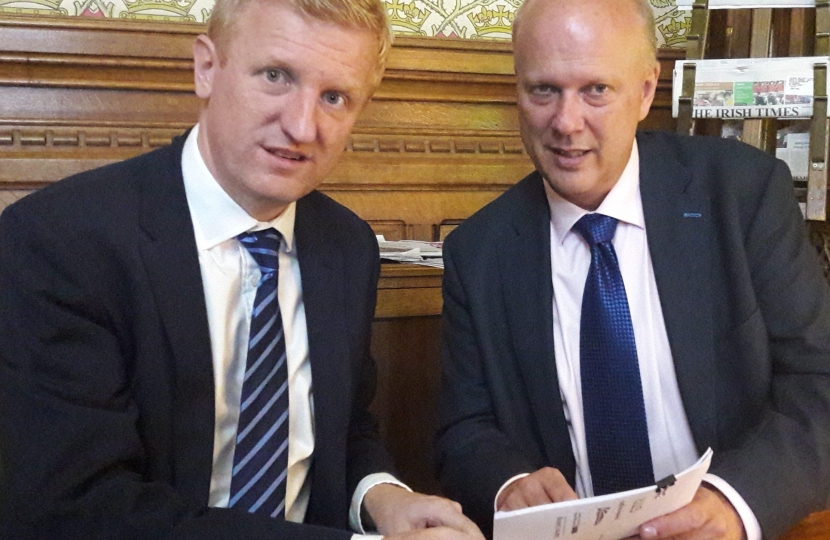 Oliver Dowden MP with the Transport Secretary - 13.07.17