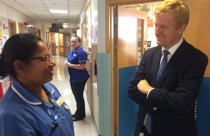 Oliver Dowden MP at Potters Bar Hospital - 08.12.17