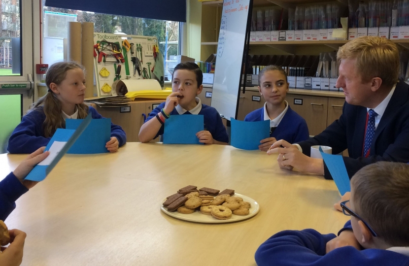 Oliver Dowden MP at Shenley Primary School - 08.12.17