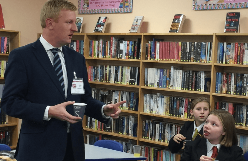 Oliver Dowden MP at Queens' School, Bushey - 17.11.17