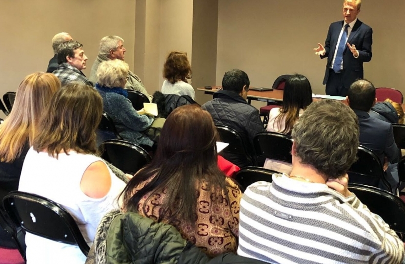 Oliver Dowden MP with the Potters Bar Neighbourhood Watch - 04.01.18