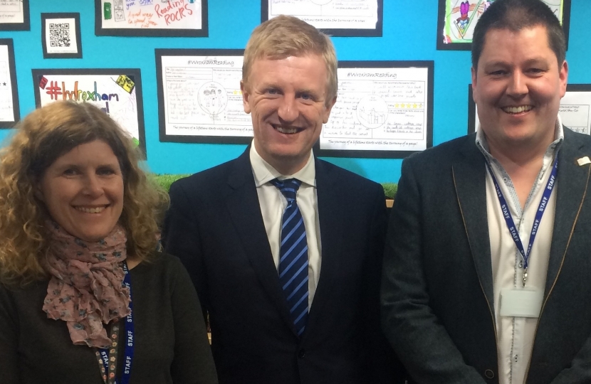 Oliver Dowden MP at Wroxham School