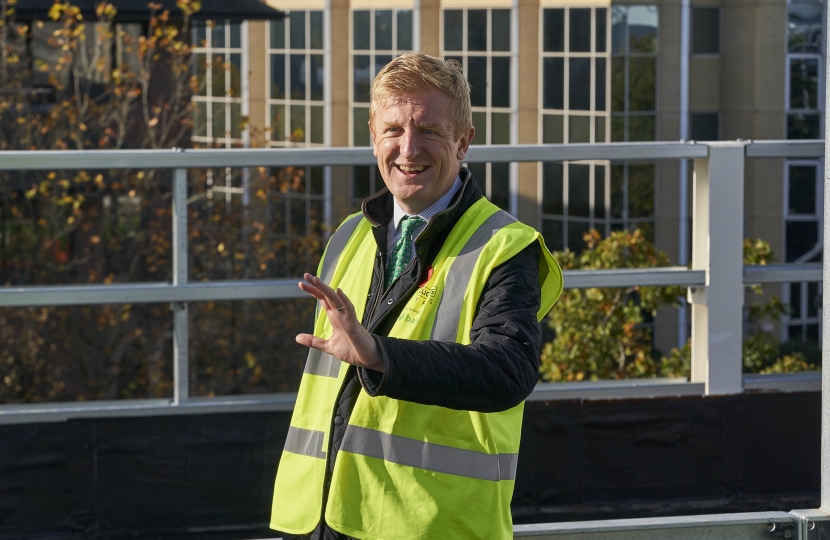 Oliver at Topping Out ceremony