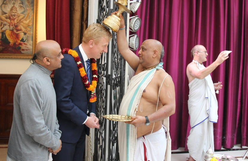 Oliver at Bhaktivedanta Manor