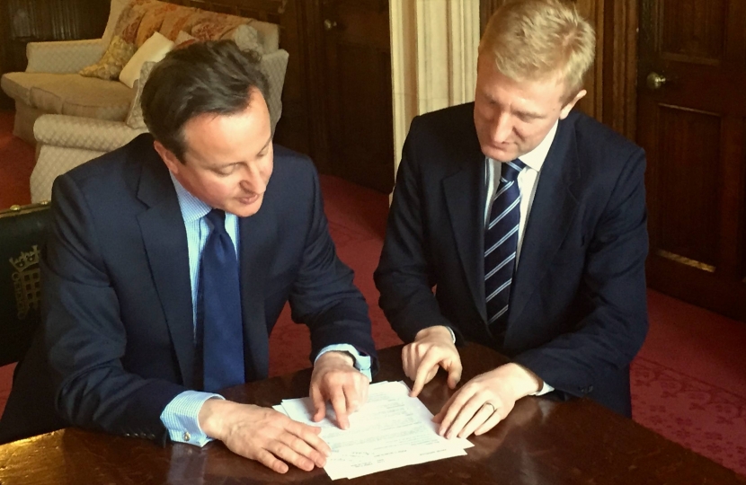 Oliver speaking with the Prime Minister about today's announcement