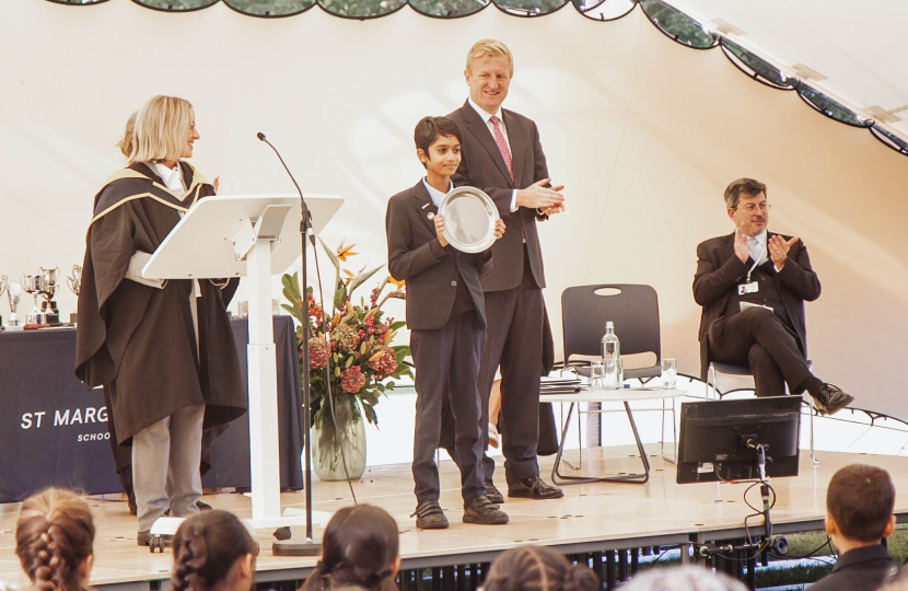 Sir Oliver Dowden MP at St Margaret's School's Junior Prize Giving Ceremony