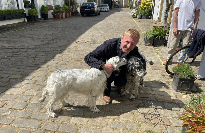 Oliver with dogs