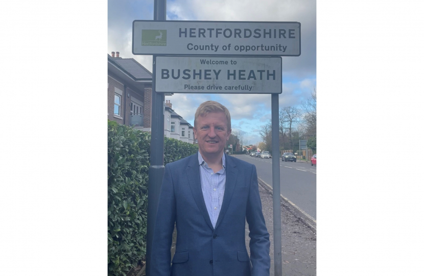 Oliver Dowden MP at Hertfordshire Border