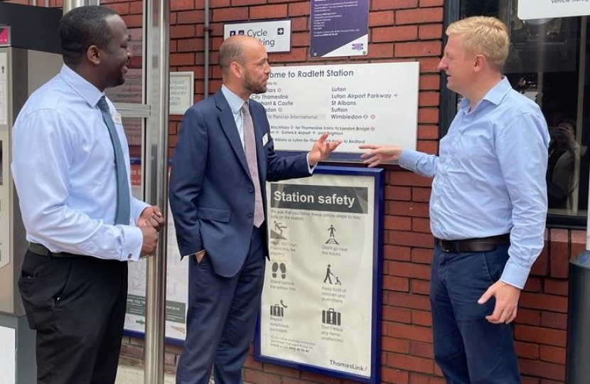 Oliver discussing Radlett Station with Govia Thameslink