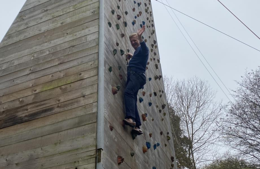 Oliver on Climbing Wall