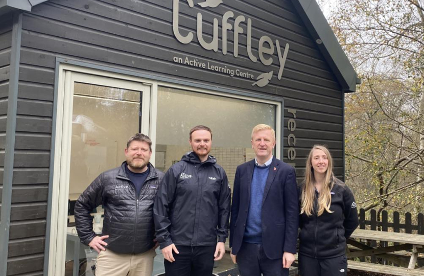 Oliver with staff at Cuffley Active Learning Centre