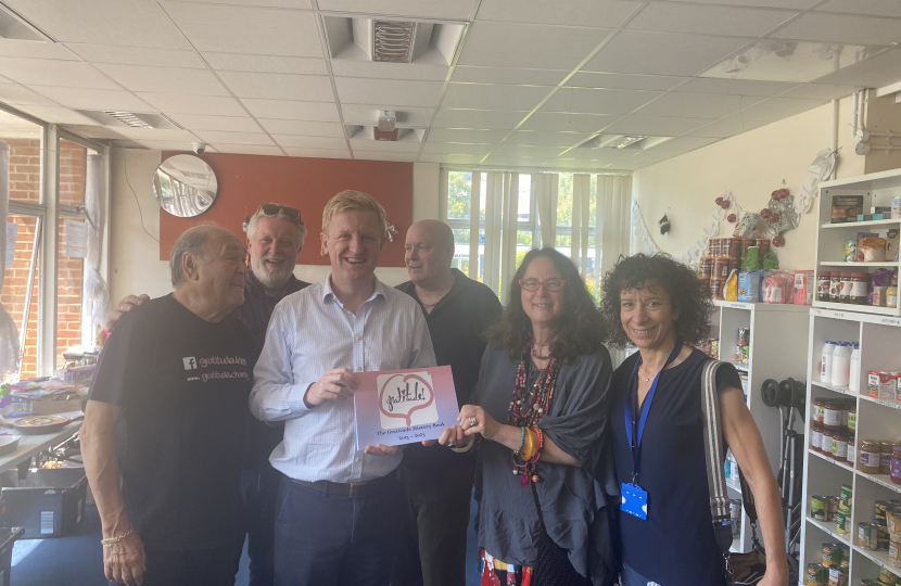 Sir Oliver Dowden MP with trustees, volunteers and friends of Gratitude