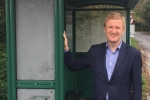 Oliver with the bus shelter on Barnet Lane