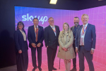 Sir Oliver, Lord Lieutenant Robert Voss and representatives from Sky 1