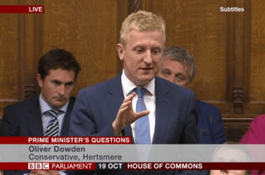 Oliver Dowden MP at PMQs - 19.10.16