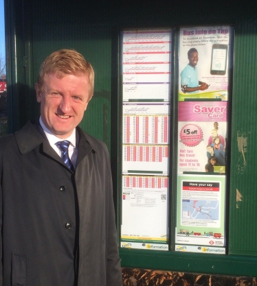 Oliver Dowden MP at 298 Bus Stop