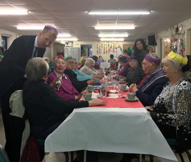 Oliver Dowden MP at the Potters Bar Sixty Plus Club 2016 Christmas Lunch 