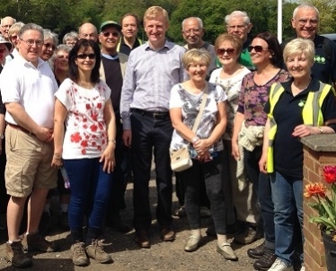 Oliver Dowden MP with the Aldenham Walking Club - May 2016