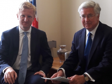 Oliver Dowden MP with Sir Michael Fallon