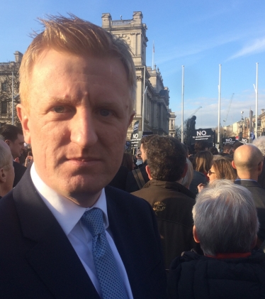 Oliver Dowden CBE MP at the #EnoughisEnough protest