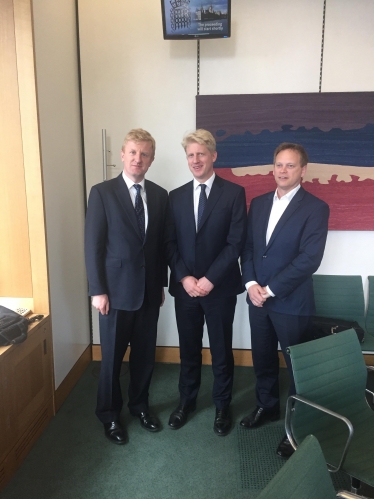 Oliver Dowden CBE MP meeting with the Rail Minister and Grant Shapps MP