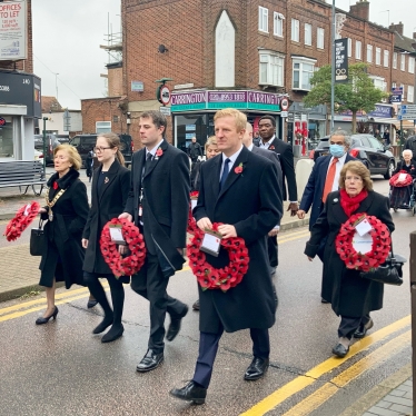 Oliver leads the parade