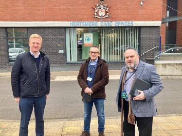 Oliver meeting with Cllr Morris Bright and Cllr Harvey Cohen