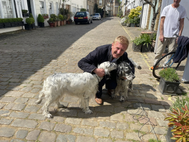 Oliver with dogs