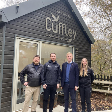 Oliver with staff at Cuffley Active Learning Centre