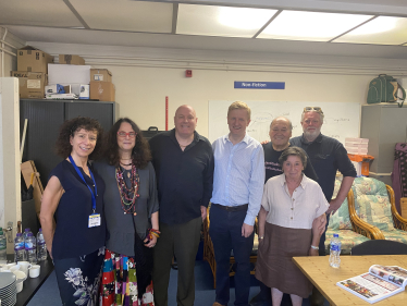 Sir Oliver Dowden MP with trustees, volunteers and friends of Gratitude 1